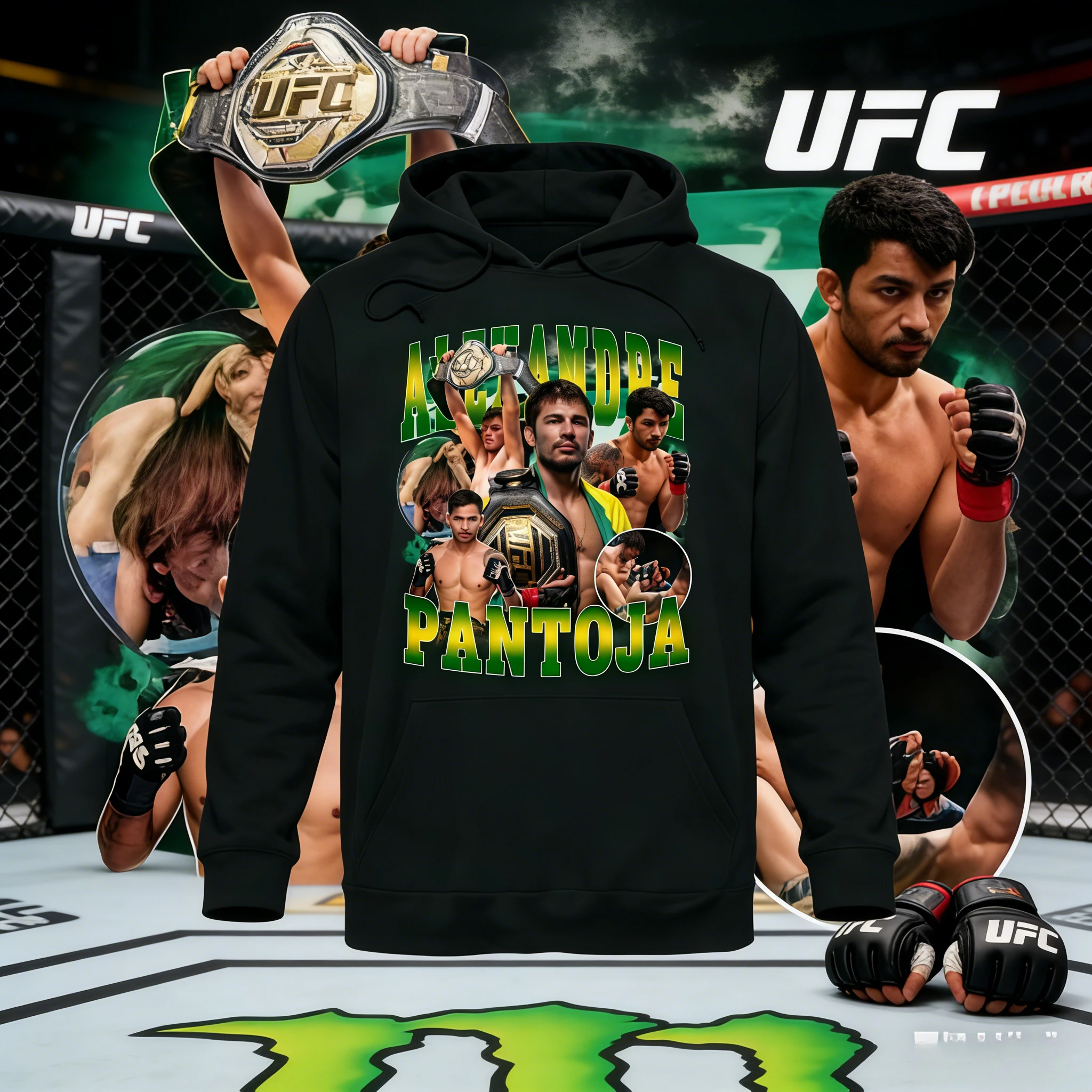 

Спортивная одежда UFC Alexander Pantoga 2026, осень/зима, из чистого хлопка, дышащая, повседневная, свободного кроя, с капюшоном, подходит как мужчинам, так и женщинам