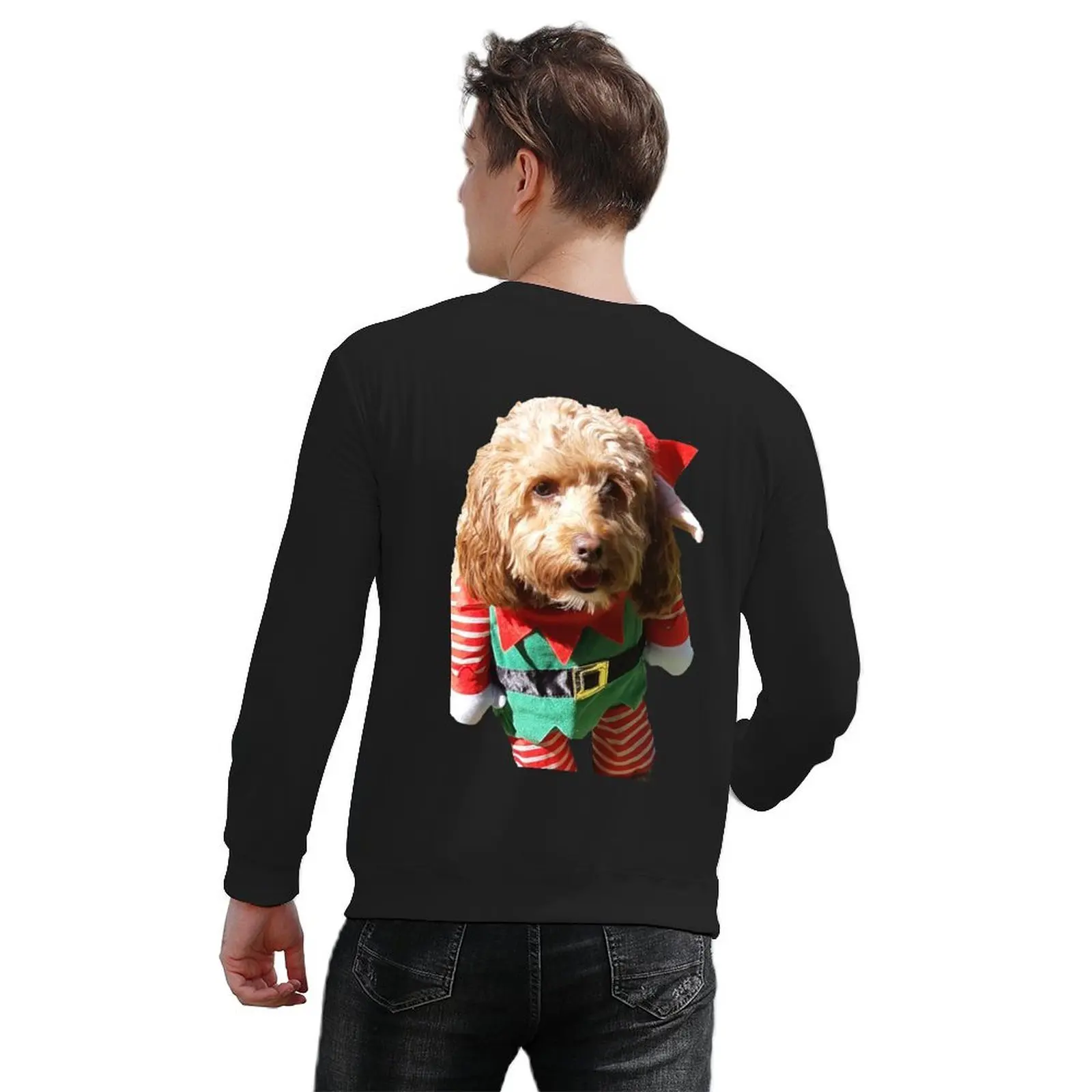 Taffy The Christmas Spoodle - بلوفر Cockapoo ملابس الخريف ملابس جمالية ملابس أنيمي ملابس رجالي بلوفر