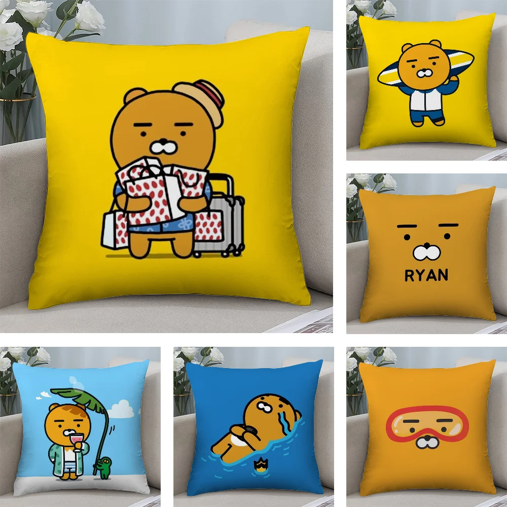 R-Ryan K-Kakao Pillow Case Short Plush Pillow Covers Sofa Decorative Gift Home Double-sided Printing Cushion Cover