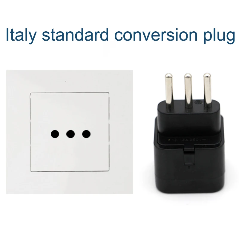 Универсальный итальянский дорожный адаптер питания переменного тока, электрические вилки, розетки, компактный 3-контактный легкий беспроводной адаптер