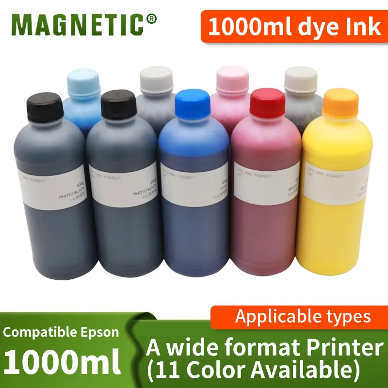 

1000ml/Bottle dye Ink For Epson 7700/7710/9700/9710/7908/9908/7890/9890/7900/9900/7910/9910/9800/7800/9400/7880 Refill ink