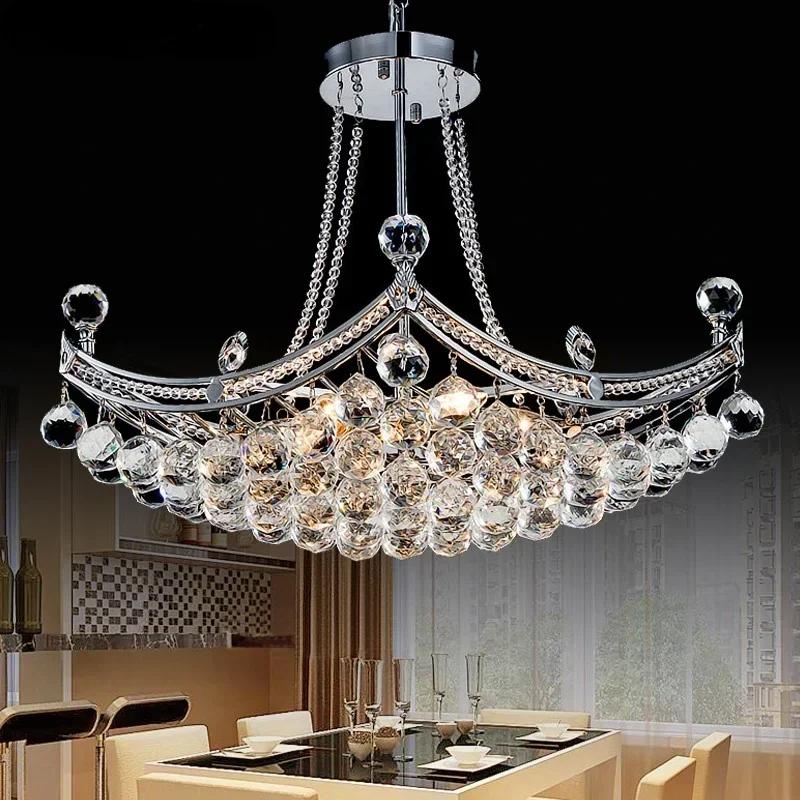 

Crystal Chandelier LED Lighting Fixture Home Lustres de cristal for Living Room Blending Hardware Frame Ceiling Lamp Beauty Deco