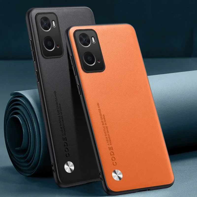 Casing Kulit PU untuk OPPO A36 A76 A96 4G Penutup Belakang Silikon Matte Tahan Benturan Casing Ponsel Perlindungan Penuh untuk OPPO A96 4G