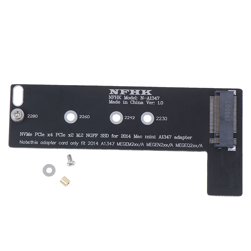 PCI-Ex4 M.2 NGFF NVME AHCI SSD converter card adapter for 2014macbook mini A1347