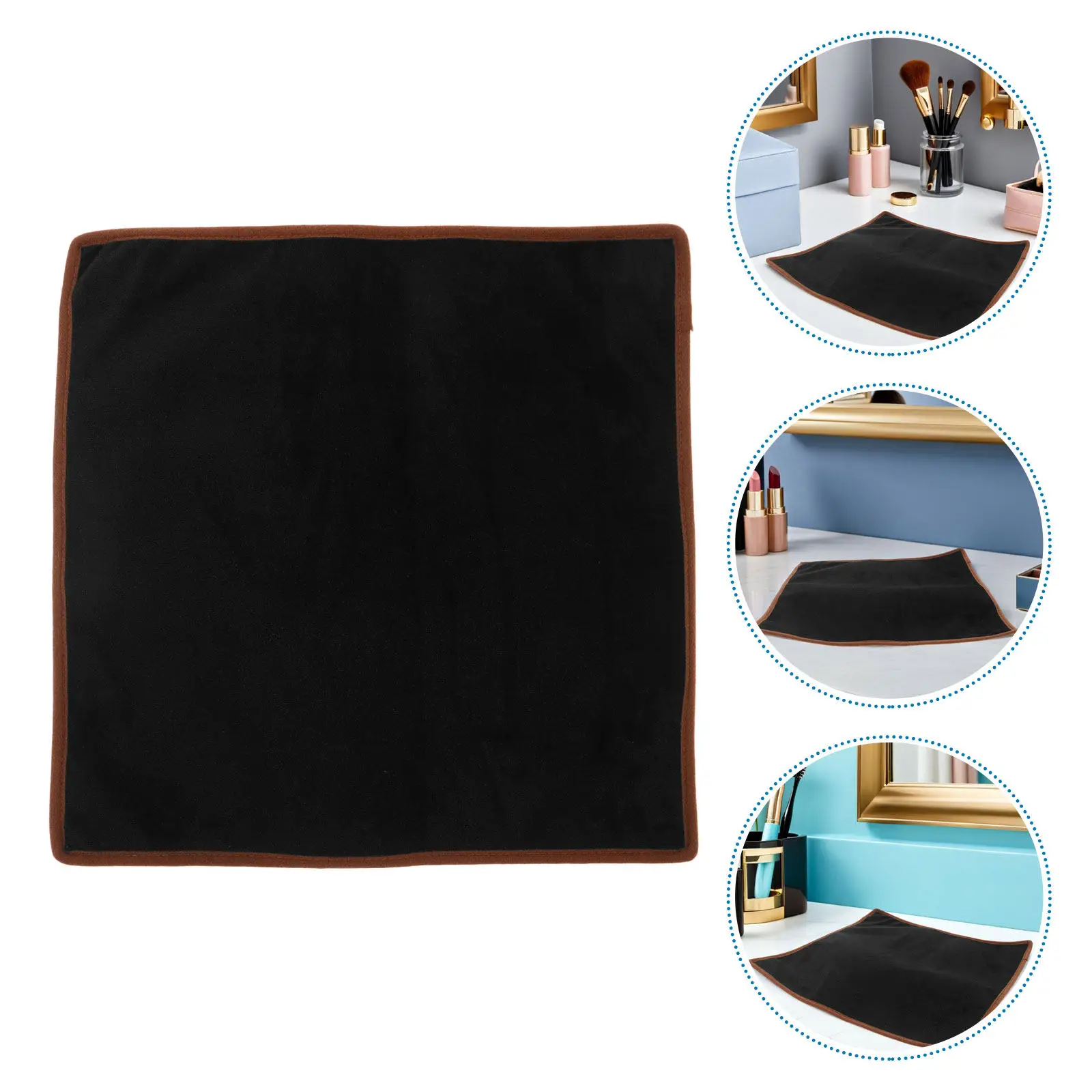 

Black Velour Jewelry Display Pad 12x12 Inch Doublesided Jewelry Counter Display Mat Anti Scratch Tray for Necklaces Earrings