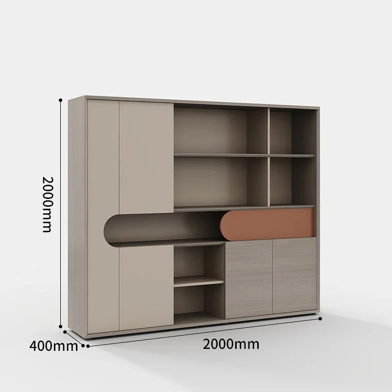 

High-end file cabinet office storage floor simple modern boss matching bookcase