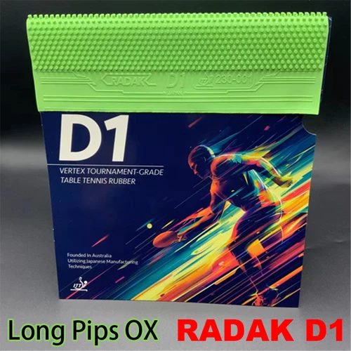 RADAK D1 Pips largos OX goma de tenis de mesa goma de Ping Pong antiarco duradera con efecto de hundimiento no convencional aprobado por ITTF