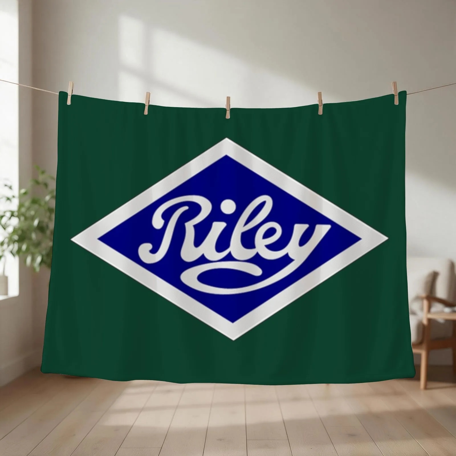 The old Riley marque badge Throw Blanket couch cozy soft plush fuzzy picnic outdoor blanket