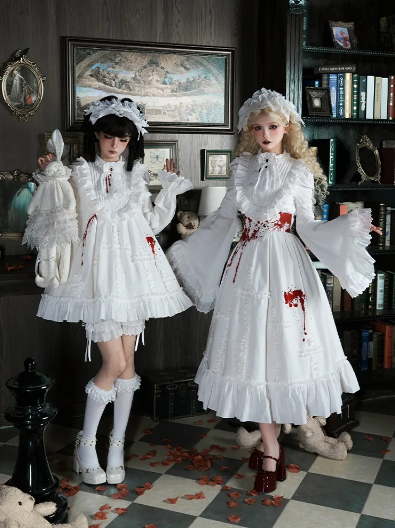 Robe gothique japonaise Y2k à manches longues, robe OP Ultra courte, nouvelle collection automne Lolita, longue taille haute, robes Slim pour dames