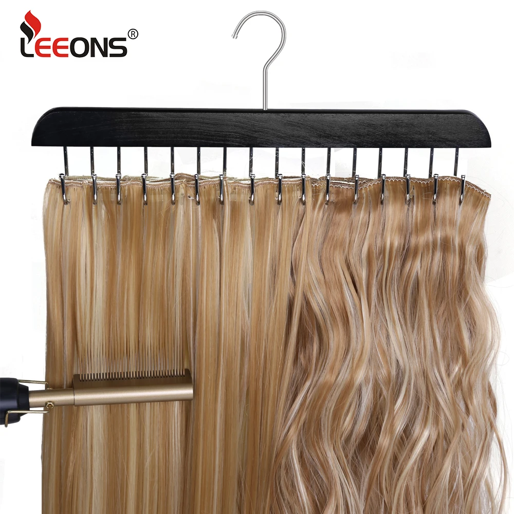 Suporte de extensão de cabelo para estilo cabide de extensão de cabelo leve giratório 360 ° Suporte de cabelo multicamadas para lavar e secar