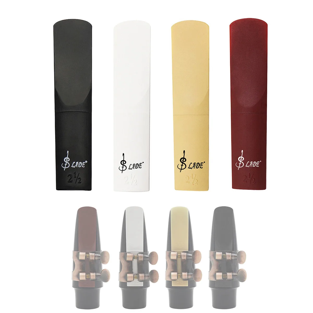 4pcs Resin Plastic Saxophone Reeds Parts For Clarinet Soprano Alto Tenor Sax Professional Instruments Saxophone Accessories