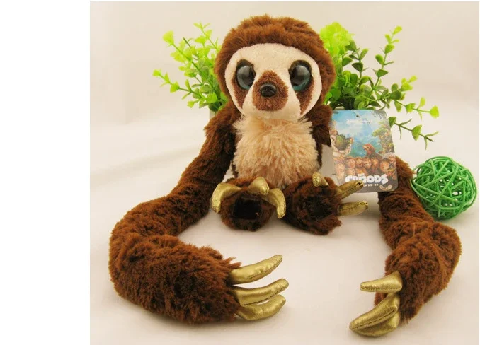 Poupée en peluche de singe à bras long, ceinture paresseux, vente directe d'usine, jouets doux aux grands yeux, cadeau pour bébé, drôle, Croods, 65cm, 100cm