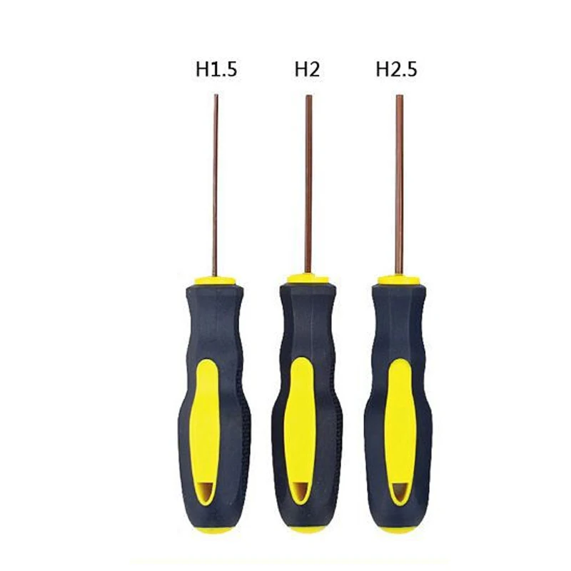 1.5mm-6mm Flat Head Hexagon Screwdriver S2 Stell Hex Key Screw-driver Magnetic Allen Bolt Driver Hand Tools 1pcs