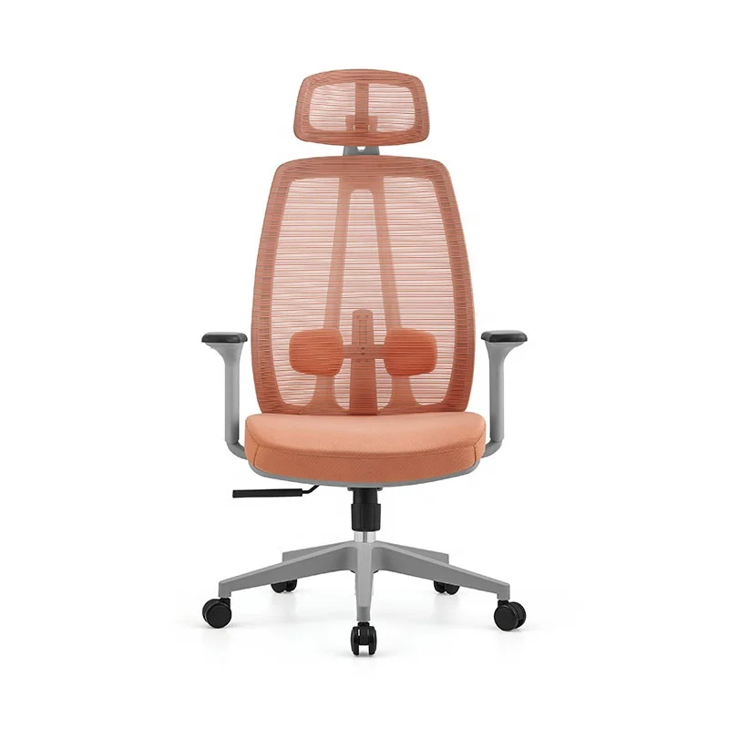 Contemporary Design Office Chair with Ergonomic Back Support Adjustable Height Aluminum Alloy Base Swivel Made Synthetic Leather