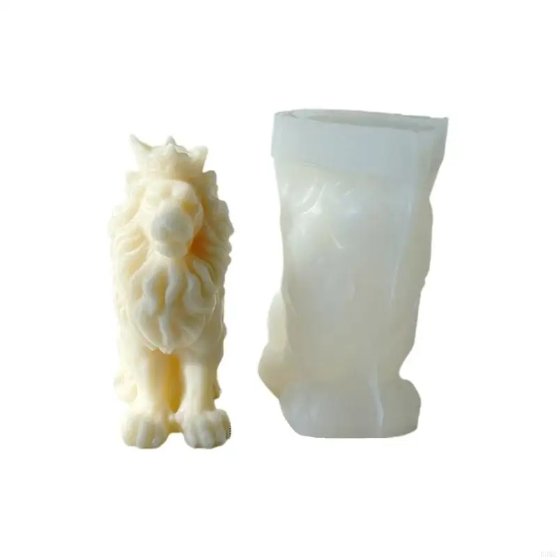 R3MC Unique Silicone Resin Mold for Aromatherapy Making Animal Lion-Shape Epoxy Casting Mold for DIY Resin Clay Craft