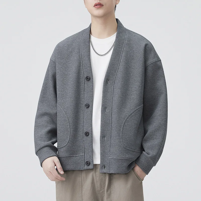 

Men Cardigan Sweater Autumn Clothing New Trendy Sports Coat Men