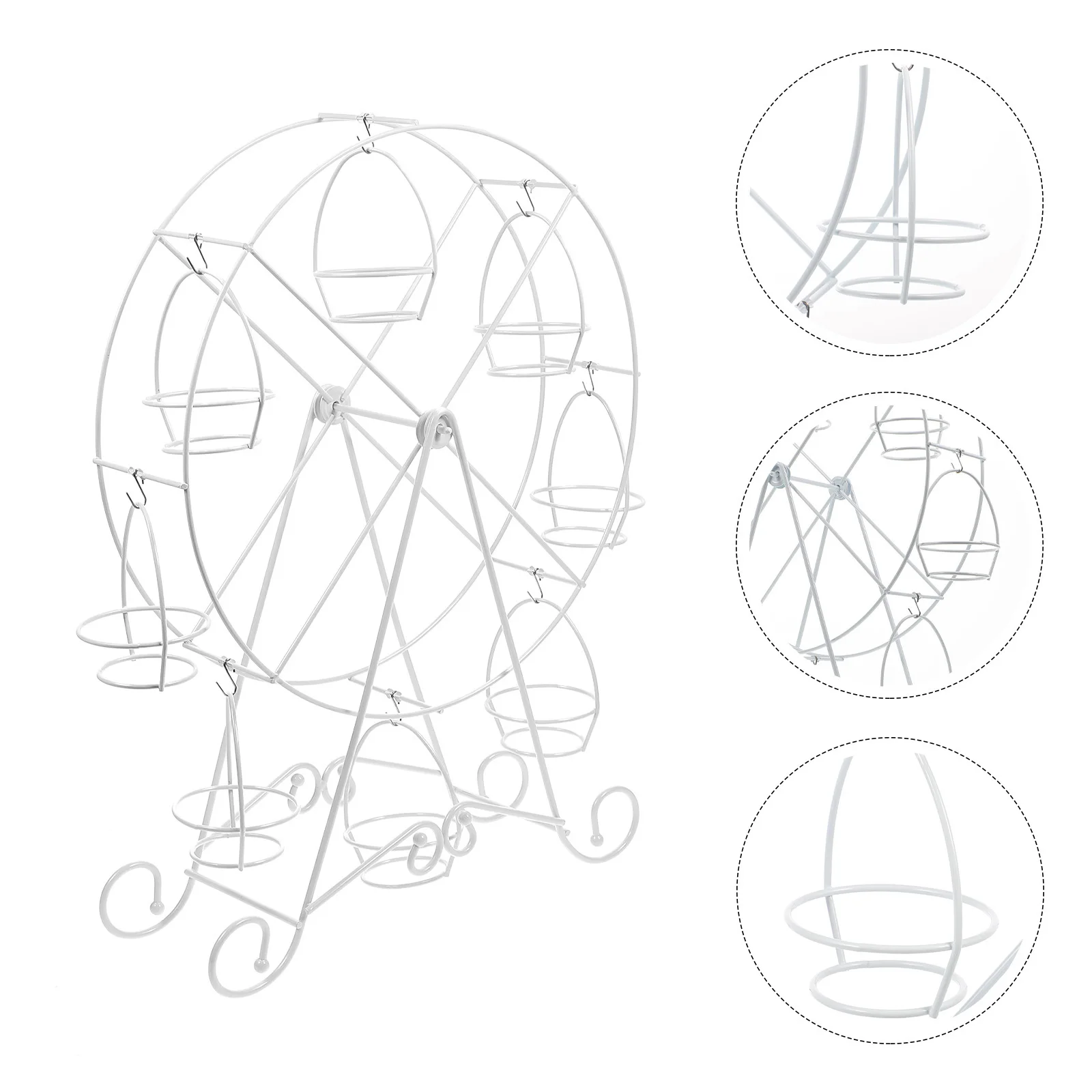 الدورية دُولابٌ دَوّار حامل كب كيك حامل عرض الحلوى الأنيقة لحفل زفاف ريفي الحديثة ديكور كب كيك عجلة فيريس