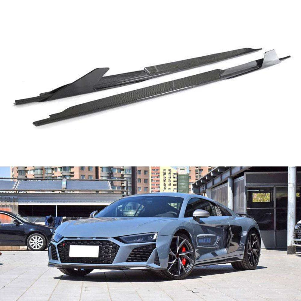 

Real Dry Carbon Fiber side skirts Body Kits Trim Car Accessories Auto Parts for Audi R8 Capristo Style