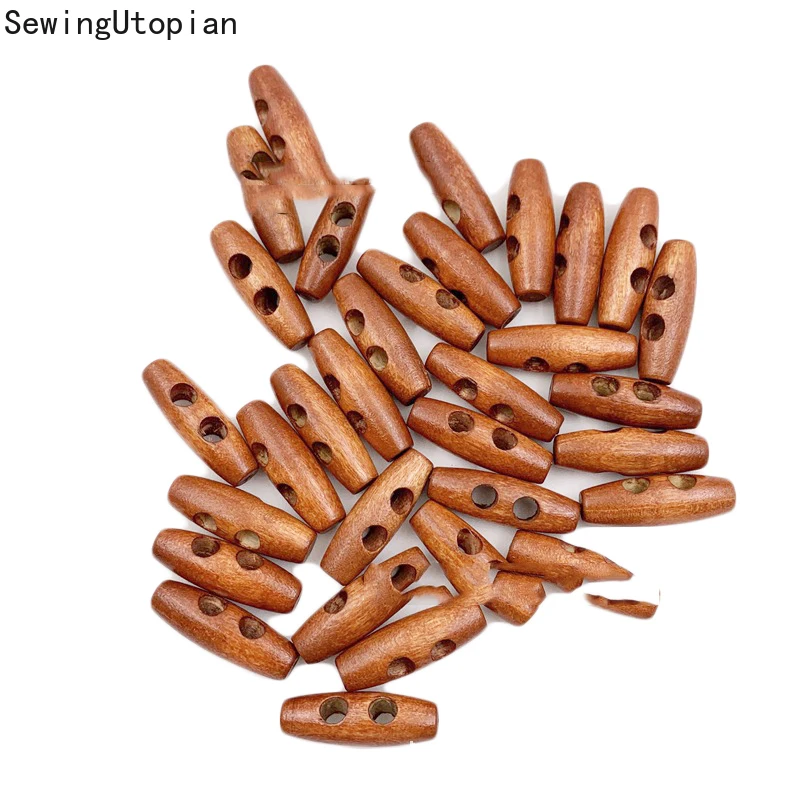 50PCS 30MM มะกอกปุ่ม2หลุมไม้สลับเย็บหัตถกรรม DIY อุปกรณ์เสริมเข้ากันได้กับเสื้อผ้าเสื้อแจ็คเก็ต Blazer กระเป๋า