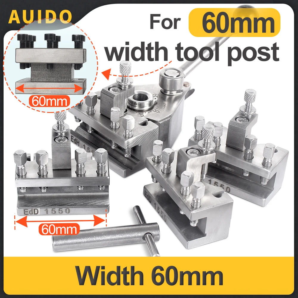 Lathe Quick Change Tool Post set with 4 Holders 15x15mm Tool holder for WM210V Swing over Bed 150-250mm