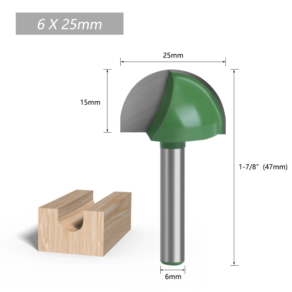 LAVIE Fräser-Set, 4/5 Stück, 6 mm Schaft, Kugelkopffräser, Rundfräser, Boxfräser, Vollhartmetall, CNC-Radiusfräser – Detail 5