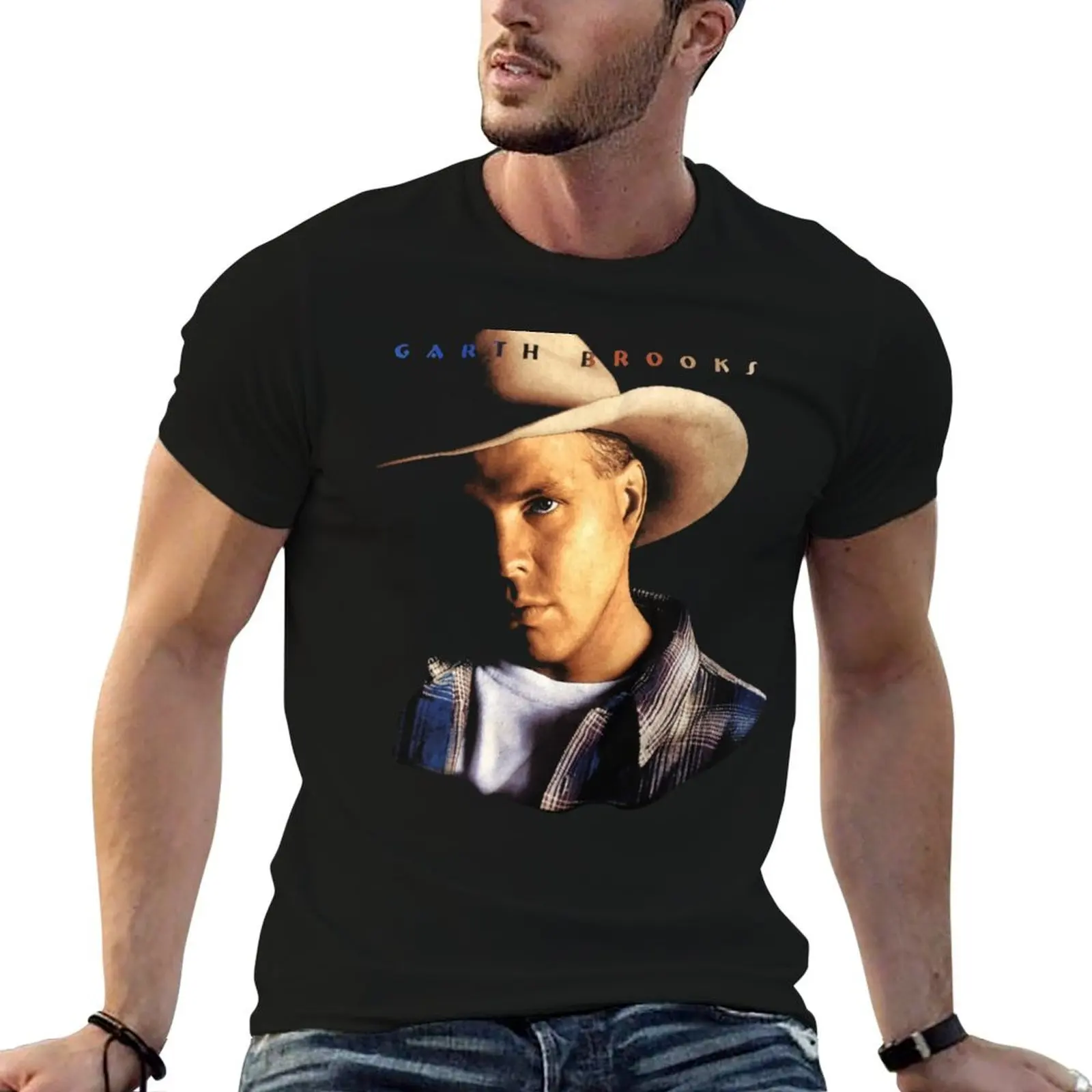 

Vintage Distressed 90s Garth Brooks T-Shirt T-Shirt anime t shirts oversize t shirt man cotton T-Shirt