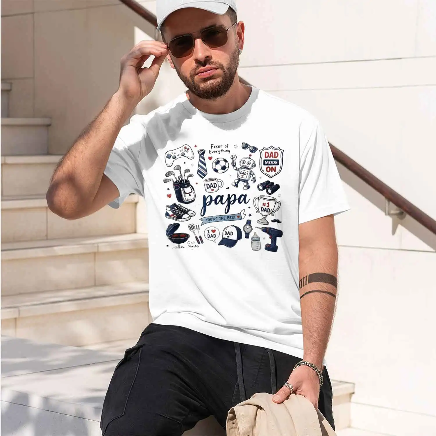 re The Best odle Print Gray Ropa Hombre Camisetas Reg Para Casual Fixer of Things T-shirt 2026 New Model Short-sleeve crewneck T
