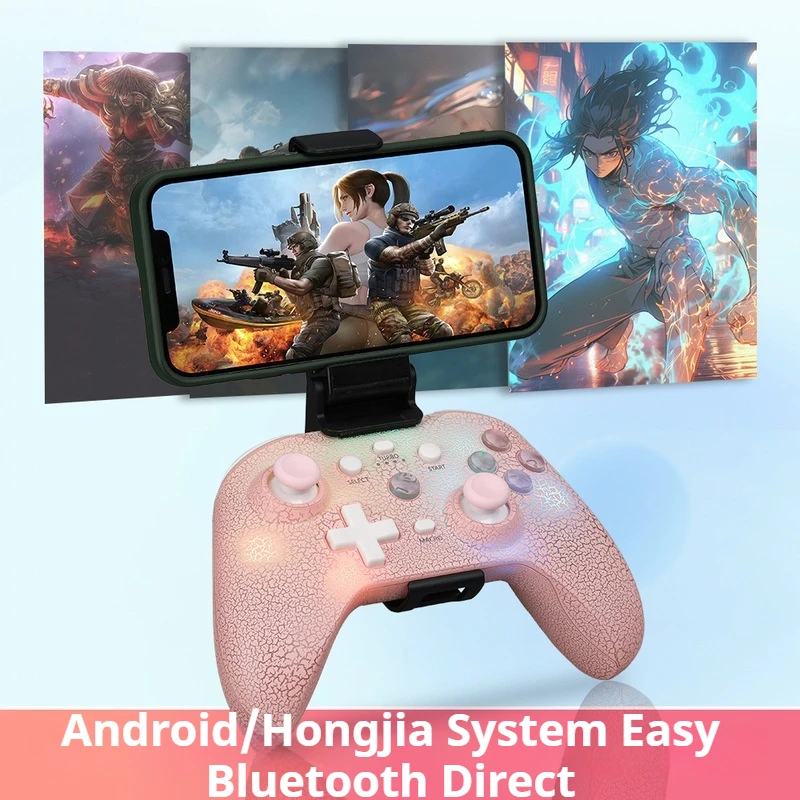 

Ns Multifunctional Wireless Bluetooth Gamepad Compatible Multiple Systems 3d Joystick Rgb Lights Long Battery Life Gamepad