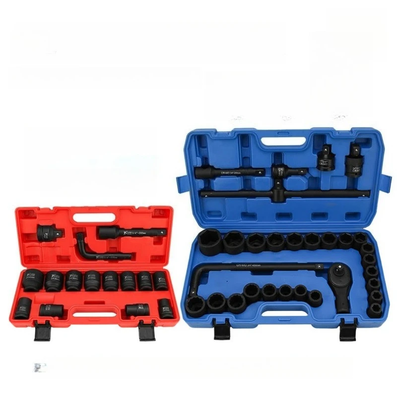 

3/4 Heavy Duty Air Gun Sleeve 15 Pieces Ratchet Manual Auto Repair Tools Electric Wrench Extended Hexagonal Sleeve