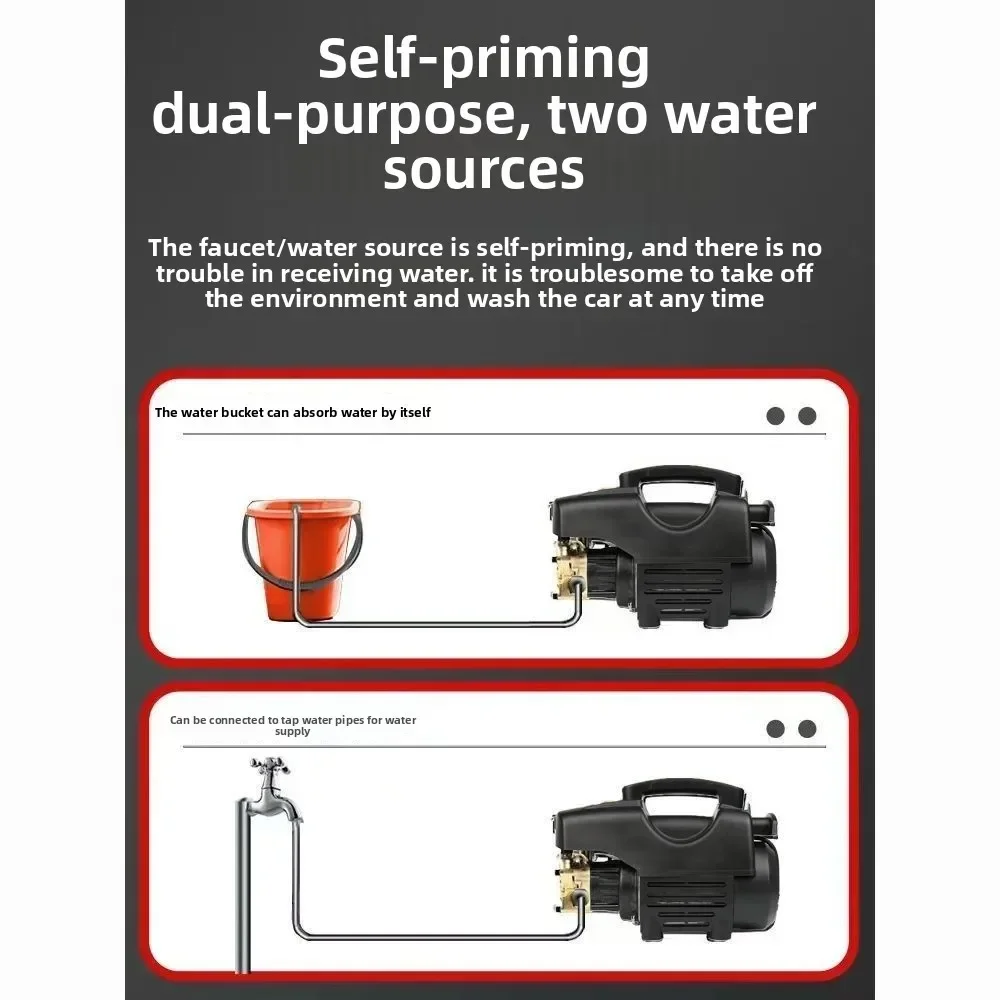 

Бестселлер: Мощная бытовая мойка высокого давления 220В, автоматическая портативная помпа для мойки автомобилей