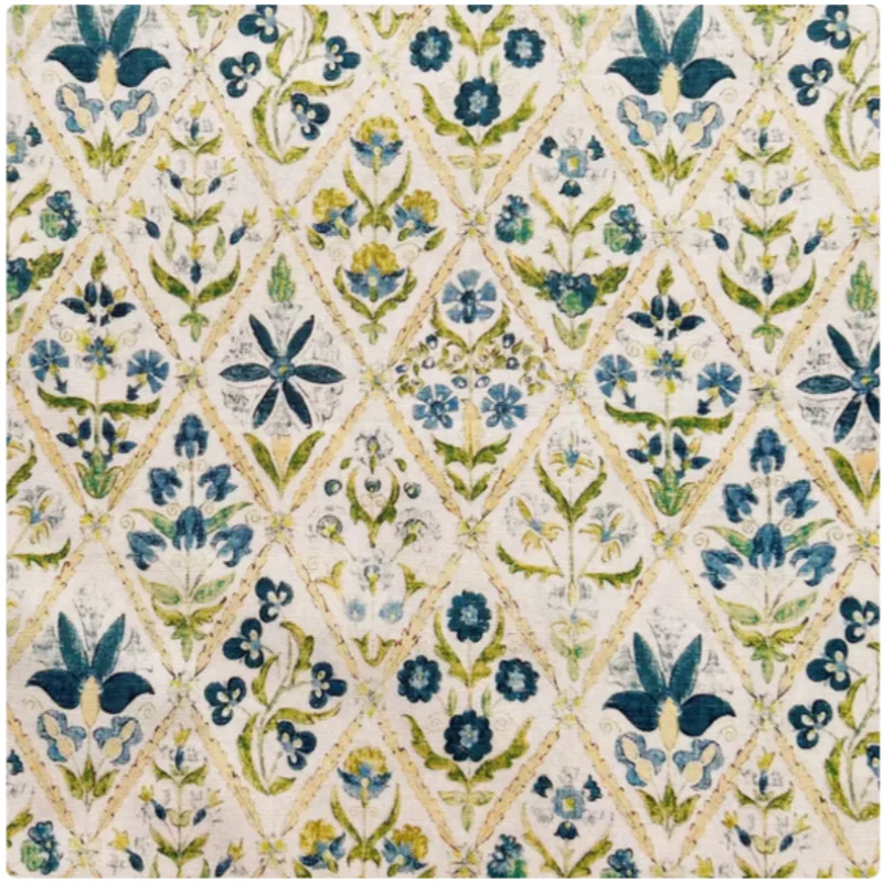 

Retro Yellow Bottom Flower Print Pure Cotton Plain Fabric, Handmade DIY Garment, Cheongsam, Notebook Sewing Tissue, M54