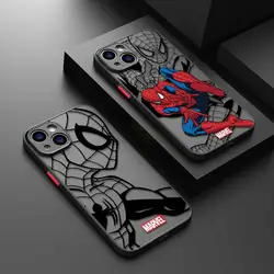 Cool Spider-Man Phone Case For iPhone 15 14 11 Pro Max 13 12 Mini XR X SE 7 8 6 6S Plus Hard Matte Shell Protective Cover Fundas