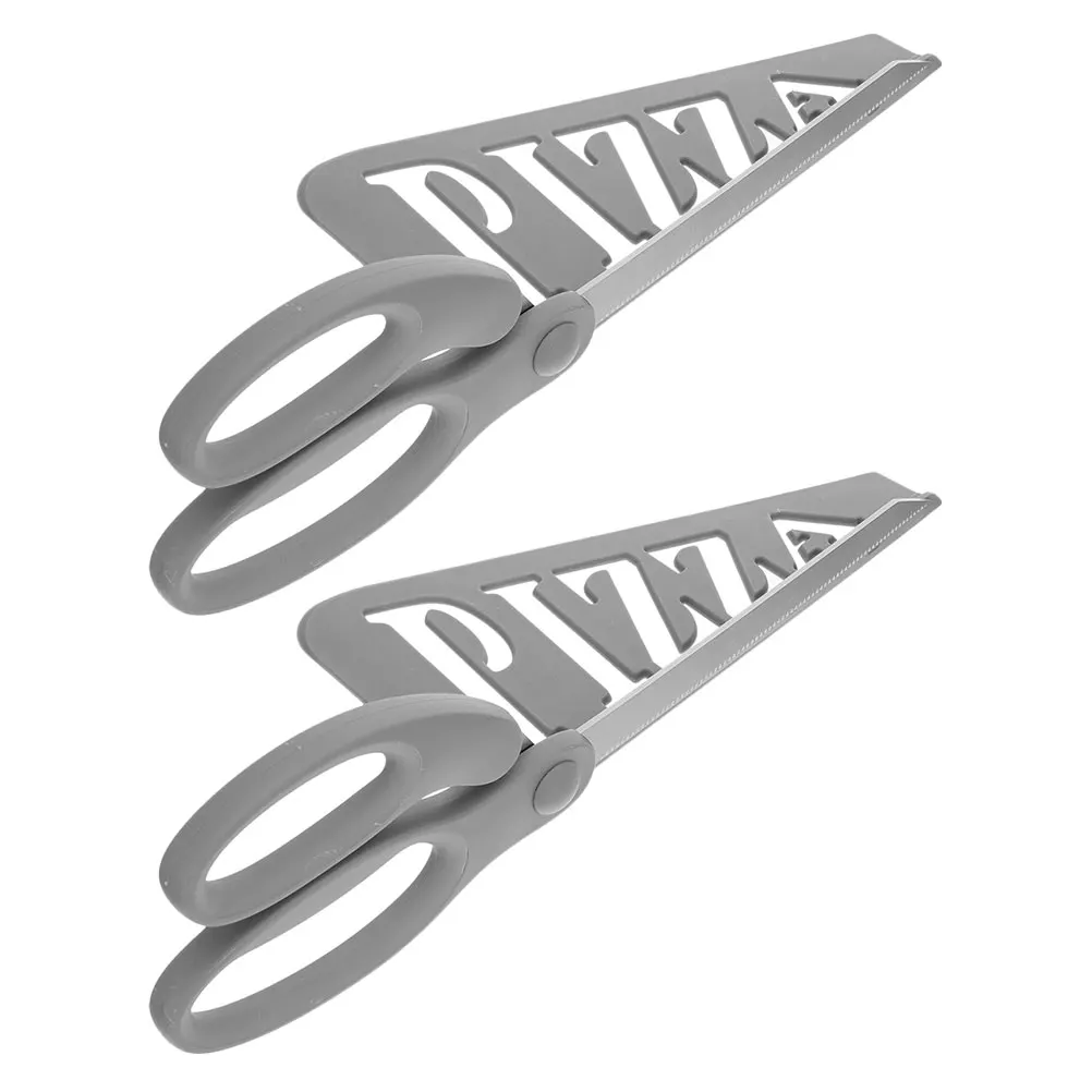 

2pcs Detachable Pizza Scissors Heavy Duty Kitchen Tool Stainless Steel Plastic Slicer Home Restaurant Accessory Efficient