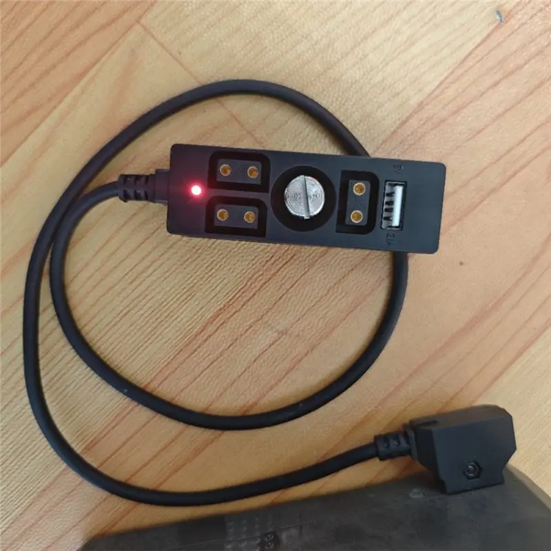 M52K-D-Tap To 4-Way Splitter Cable V-Mount Battery Adapter Cable USB 5V 2.1A Port, With 1/4 