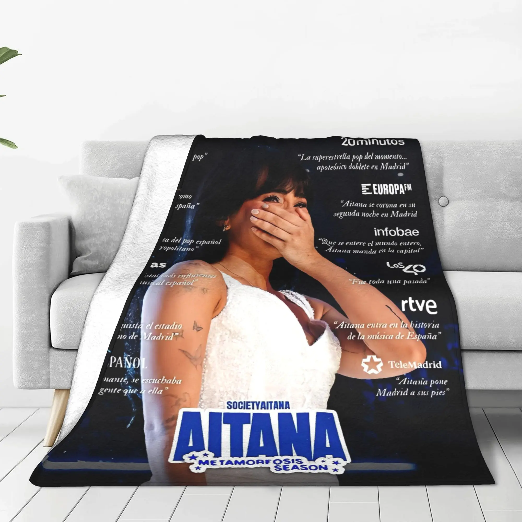 Aitana Music Singer  Super Soft Blanket  Child Plush Throw Blanket Print Couch Bed Flannel Bedspread Sofa Bed Cover
