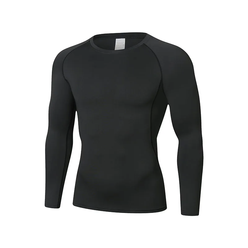Men's long sleeved sports T-shirt, tight fitting, sweat absorbing, breathable, high elasticity basketball fitness suit image 5
