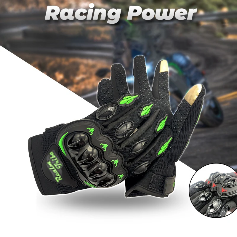 Motorhandschoenen Ademend Full Finger Touch Screen Race Handschoenen Outdoor Sport Bescherming Rijden Crossmotor Handschoenen Guantes