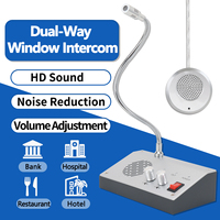 ABBREE Window Speaker Intercom Dual-Way Voice Counter intercom with Loud Outer Microphone Walkie Talkie System for Bank Hospital