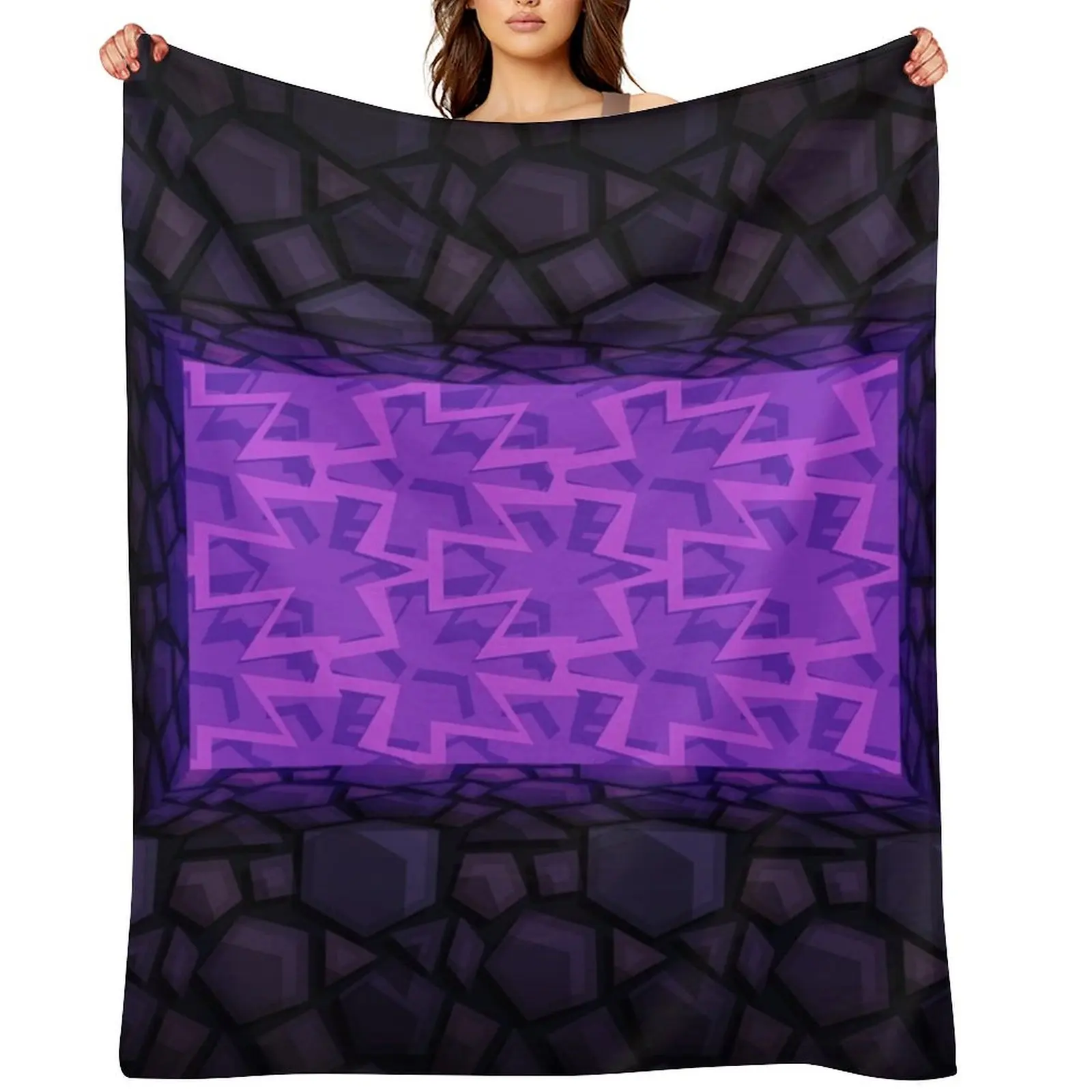 Portal Obsidian Nether - بطانية رمي PureBDcraft أريكة عملاقة حرارية للسفر والتخييم