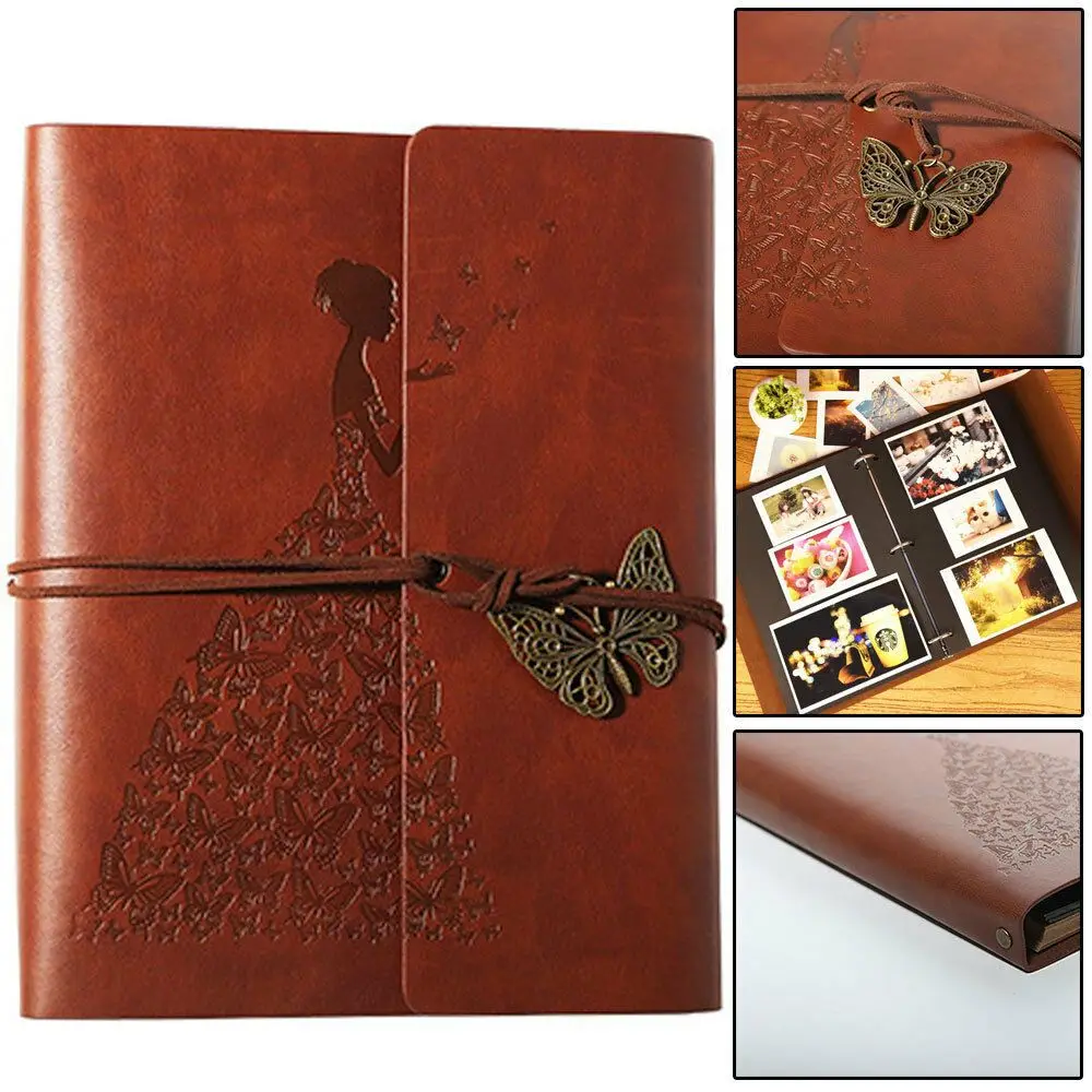 

Travel Handbook Leather Notebook Diary Journal DIY Albums Photo Album