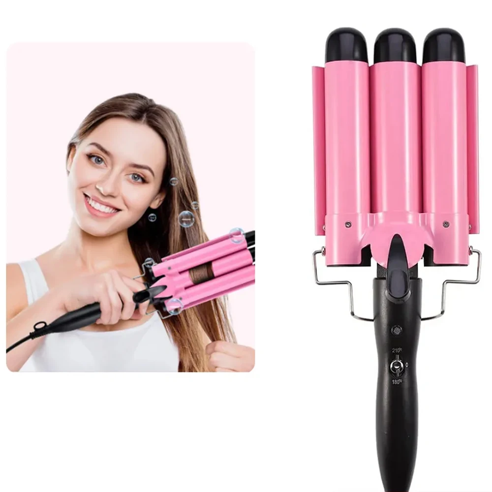 

20/32mm Hair Curler Ceramic Hair Curling Iron Triple Barrels Professional Hair Waver Tongs Styler Tools for All Hair Types