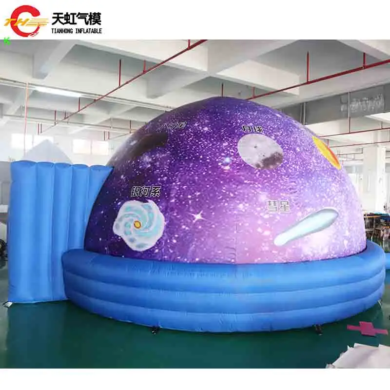 Snelle verzending 6m dia gigantische opblaasbare planetariumtent in projectieve opblaasbare koepeltent voor onderwijs