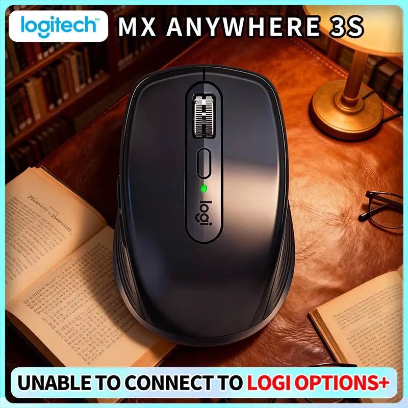 Travel MX Anywhere 3S - Darkfield 8K DPI, Hyper-Scroll, Compact, Suitable for Tea Business Tour & Hotel Desk