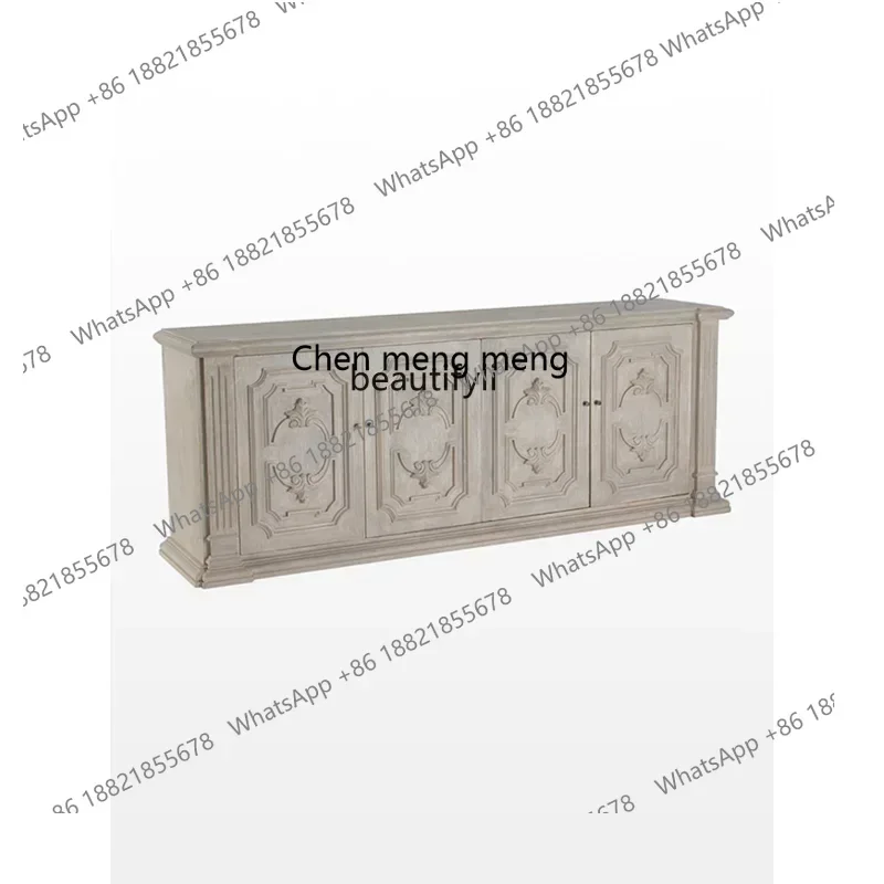 

ssNQ Современный сервант из цельного дерева в стиле ретро, потертый входной шкаф, настенный боковой шкафчик