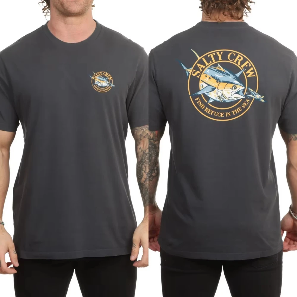 2026 Kids Adults Ocean Wildlife Graphic T-Shirt Vintage Marine Animal Print， Aesthetic Fishing Loose Short Sleeve Crew Neck Tops