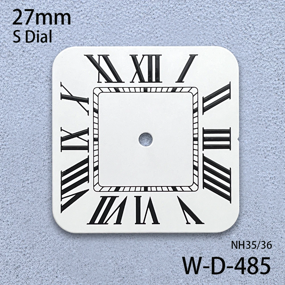 27mm S Logo Square Dial Fit NH35/NH36/4R/7S Japanese Movement Sunray/Matte High-Quality Dial Watch Modification Accessories