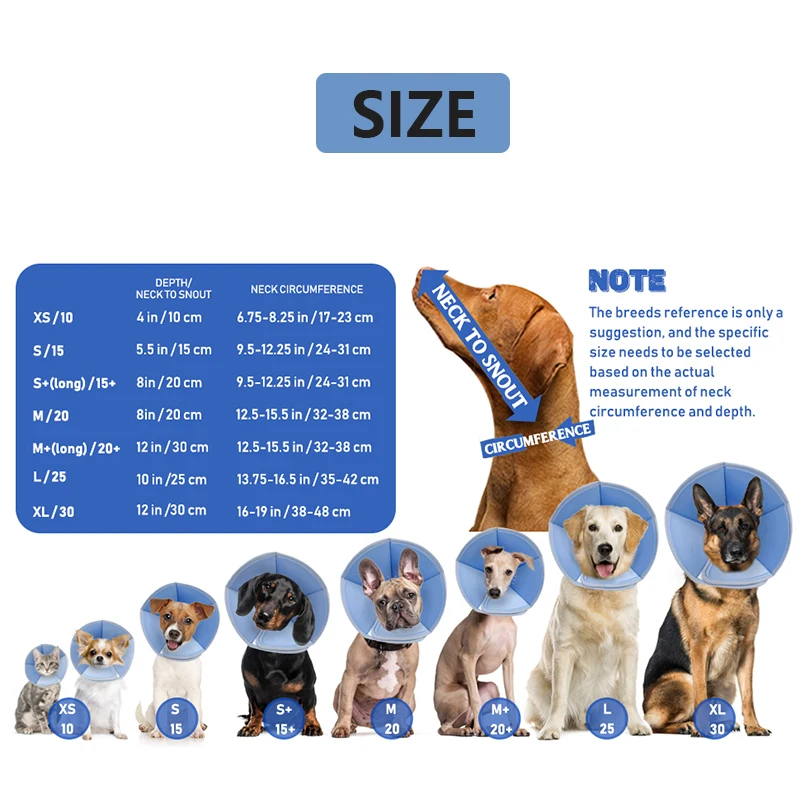 차세대 고양이 개 콘 칼라, 수술 후 조절 가능한 보호, 애완 동물 물기 방지, 긁힘, 만지는 상처