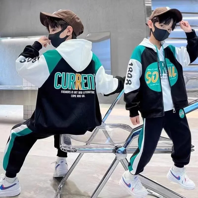 

New Spring Autumn Baby Clothes Suit Children Boys Jacket Pants 2Pcs/Sets Toddler Casual Sports Costume Kids Tracksuits