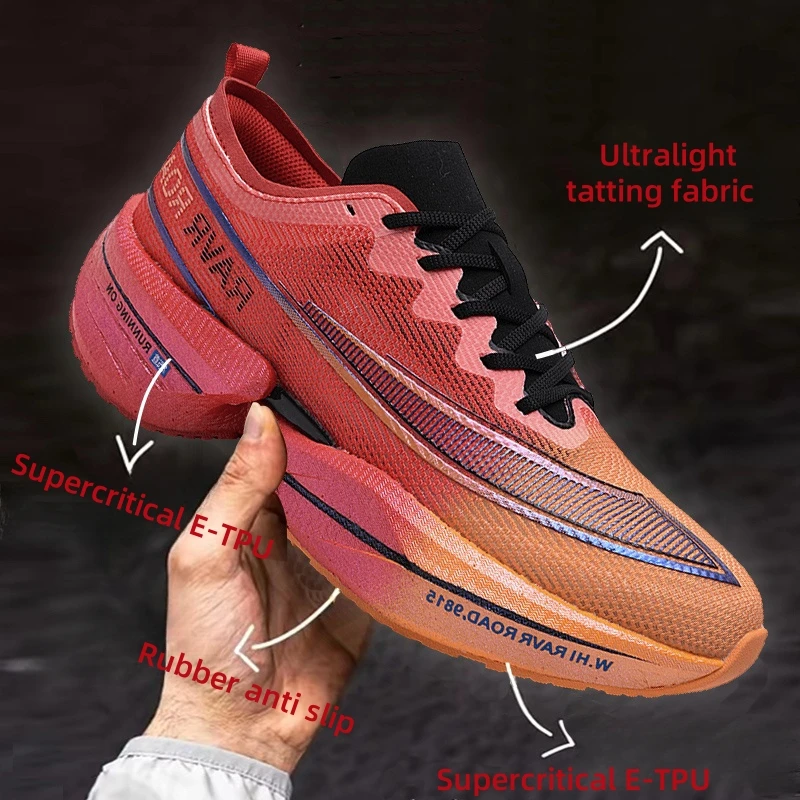 Marathon Running Shoes Men Women Outdoor Joging Brand Designer Ultralight Road Sneakers Supercritical E-TPU Cushioning Non-slip