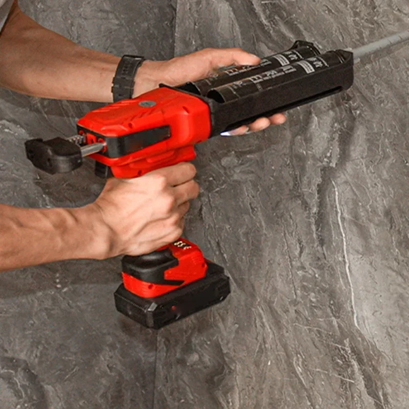 220V Fully Automatic Electric Double Tube Sealant Gun Portable Seam Sealant Construction Glue Applicator Tool